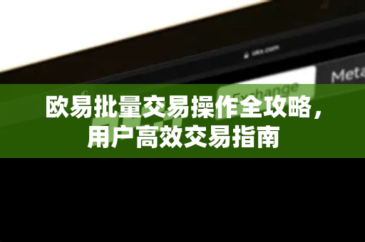 欧易批量交易操作全攻略，用户高效交易指南